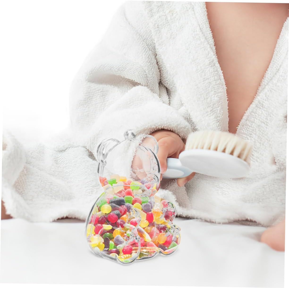 24Pcs Bear Shaped Transparent Candy Boxes Cute Party Favor Storage
