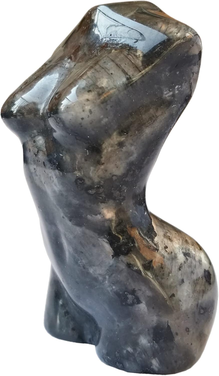 Black Labradorite Healing Crystal Female Figurine Sculpture