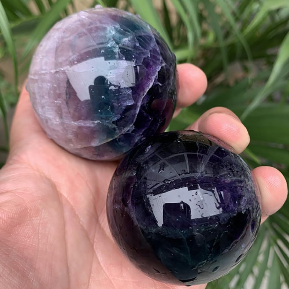 Crystal Ball with Fluorite Healing Stone 50-60mm