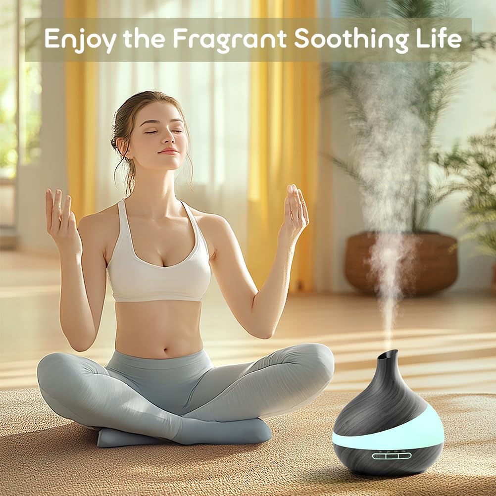 500ML Essential Oil Diffuser with Remote Control and LED Light