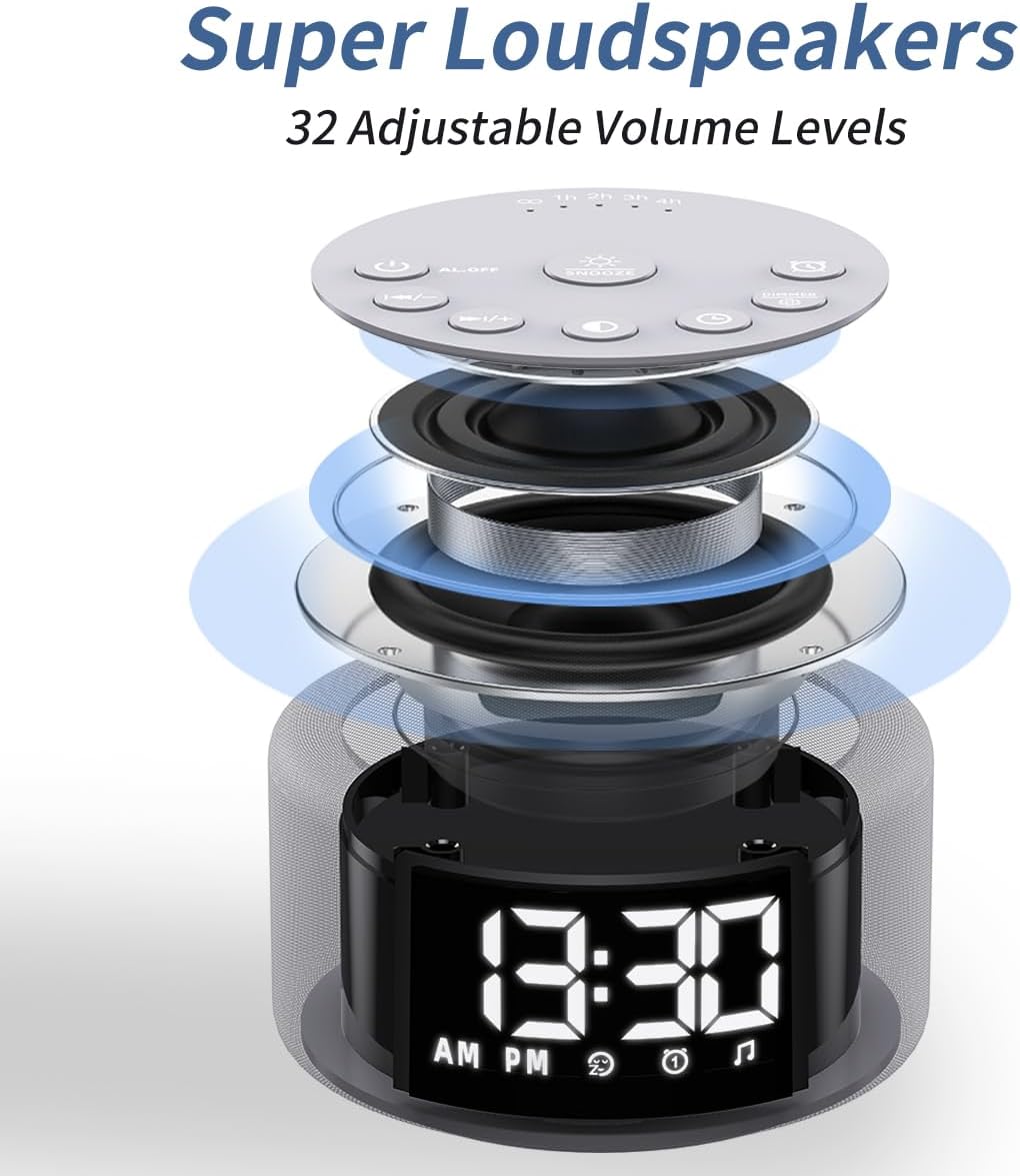 3 in 1 Sound Machine Alarm Clock Night Light