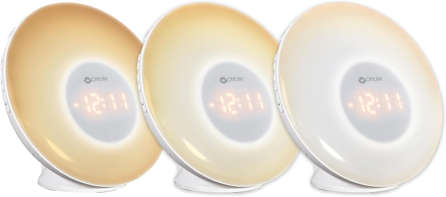 OttLite Wake Up Light with White Noise and Sunrise Simulation