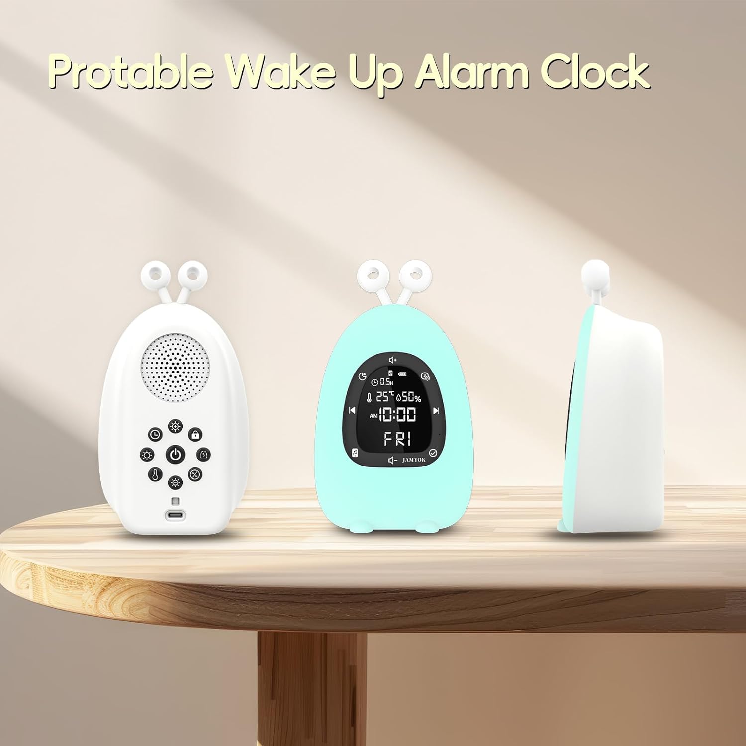 Jamyok Sunrise Alarm Clock with Light and White Noise