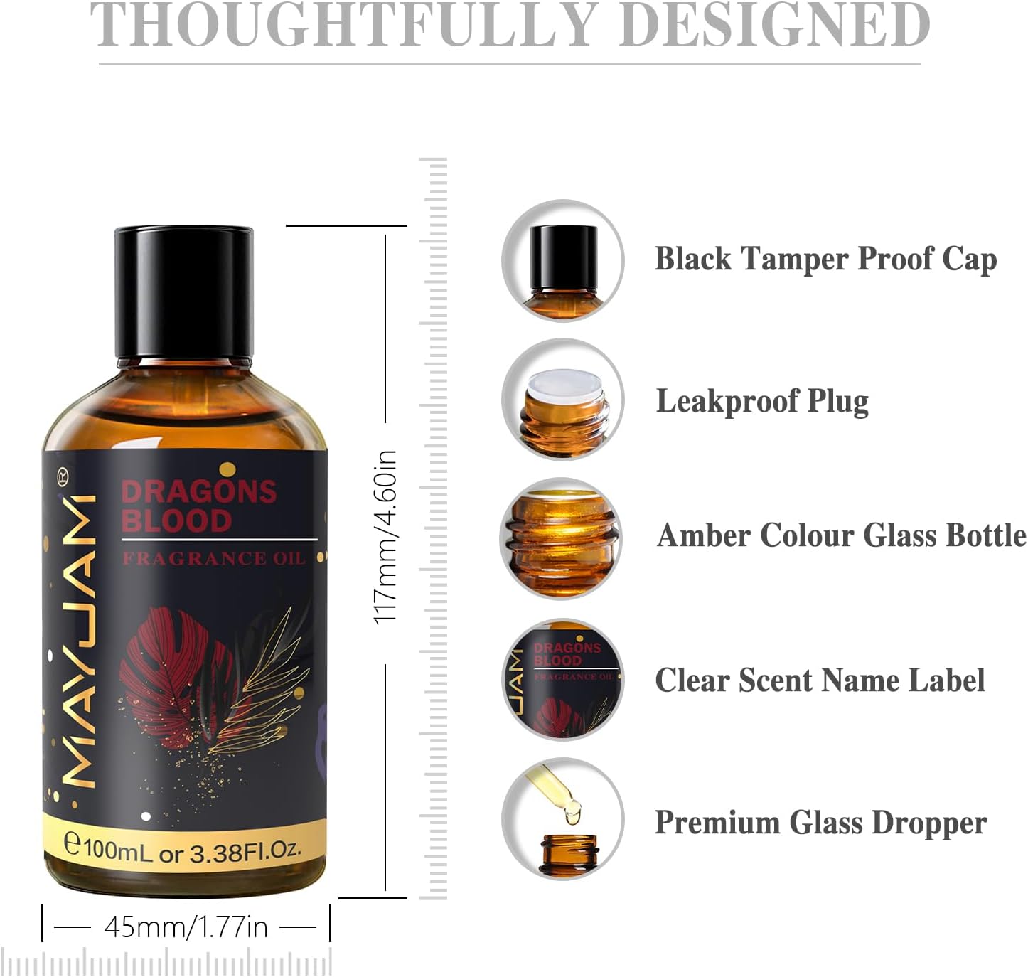 MAYJAM 100ML Dragons Blood Fragrance Oil with Glass Dropper