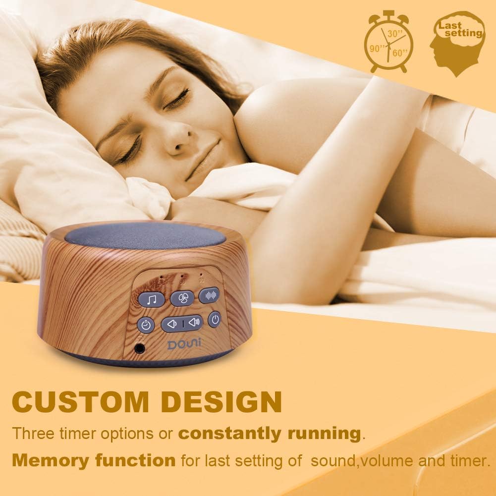 Douni White Noise Machine with 27 Soothing Sounds and Timer