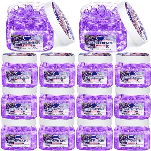 12 Pcs Air Freshener Gel Beads Lavender Odor Eliminator