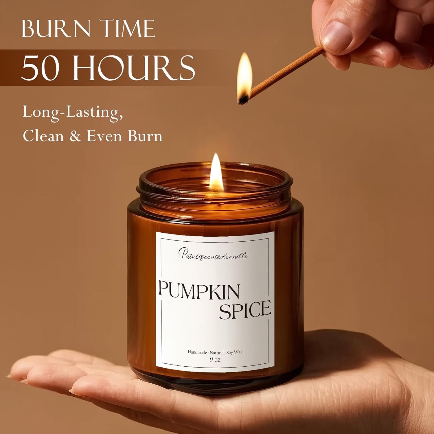 Putart Pumpkin Spice Soy Wax Candles 9oz