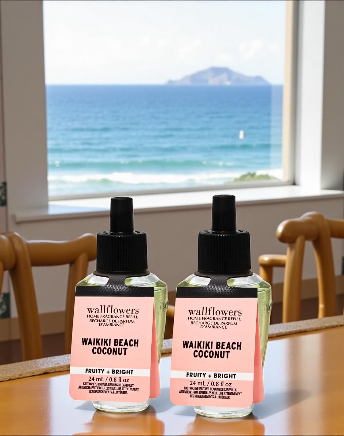 Wallflowers Waikiki Beach Coconut Refill 08 Fl Oz 2 Pack