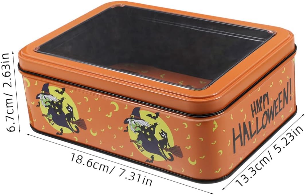 Beaupretty Halloween Tinplate Storage Box
