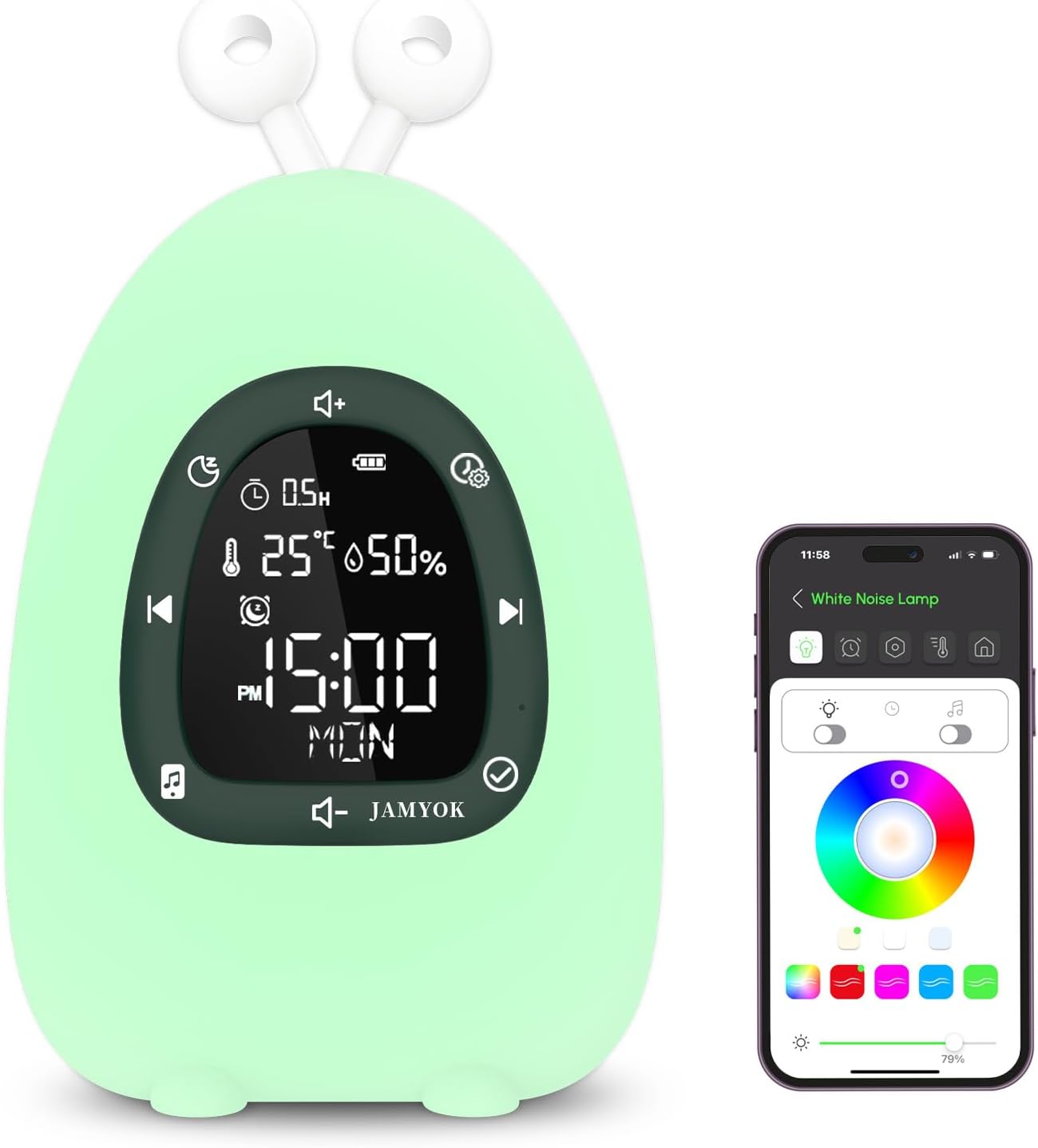 Sunrise Alarm Clock with Light and White Noise