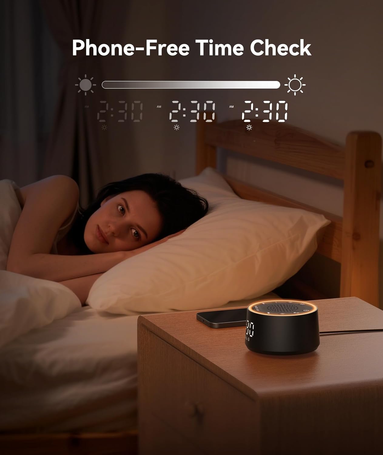 Dreamegg D1 Nova White Noise Sound Machine with Alarm Clock