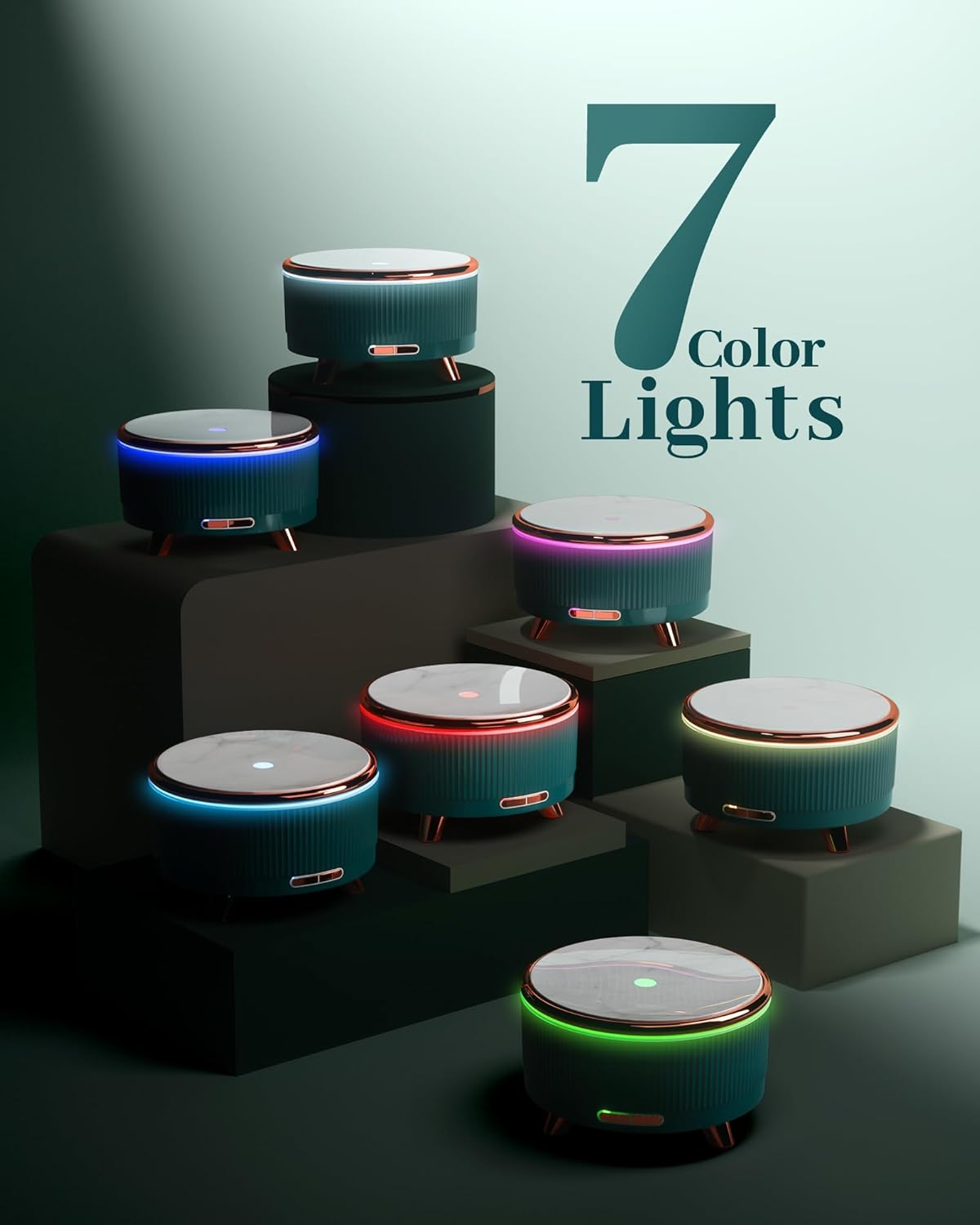 Jack Rose Essential Oil Diffuser with 7 Colors