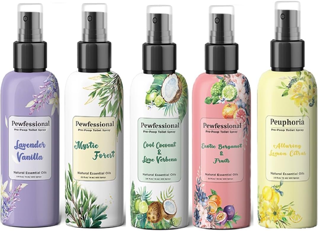 Pewfessional Pre Poop Toilet Spray 25 Ounce 5 Pack