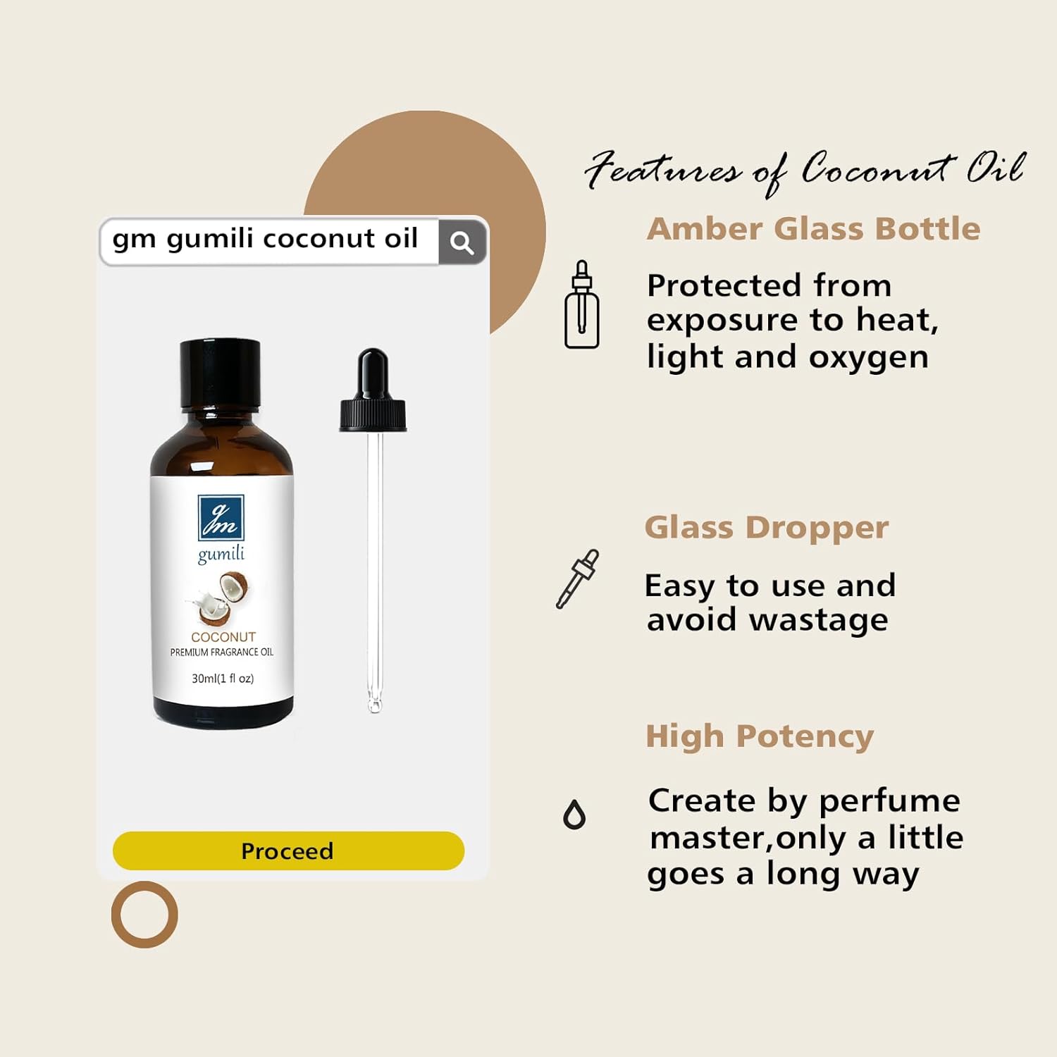 Coconut Oil for Candle Making and Home Fragrance - 1 oz 30ml