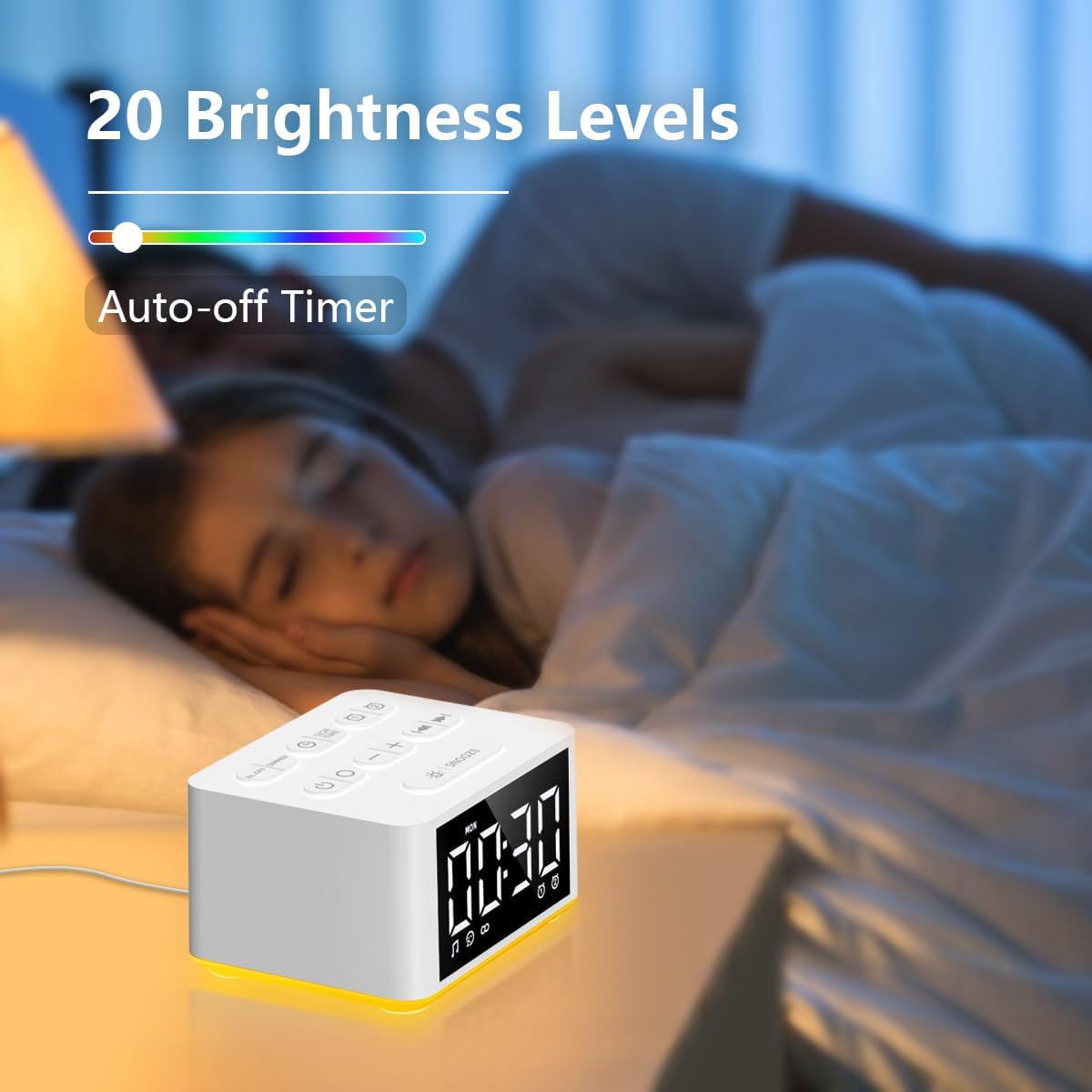 DailyBody 3 In 1 Sound Machine With Night Light And Alarm Clock