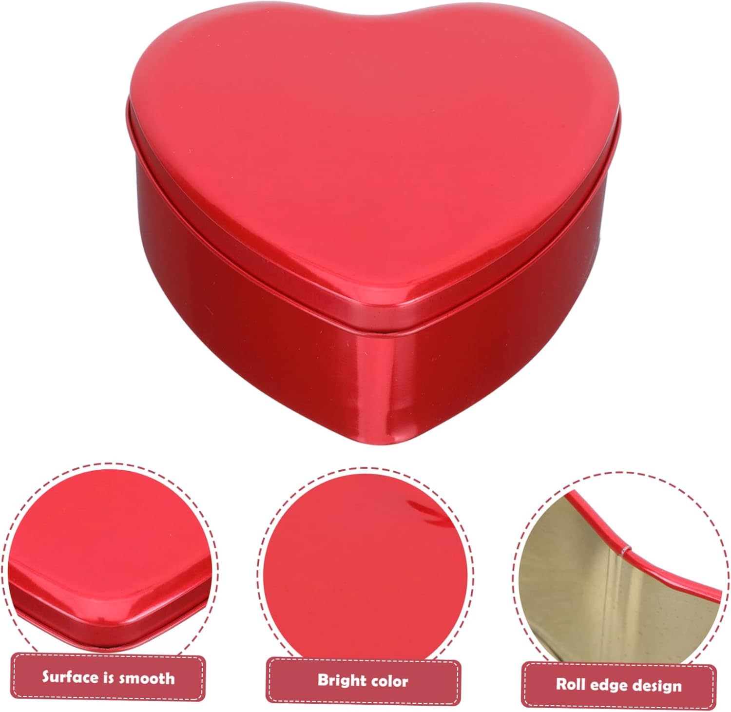 10Pcs Heart Shaped Candy Box Durable Tinplate Storage Container
