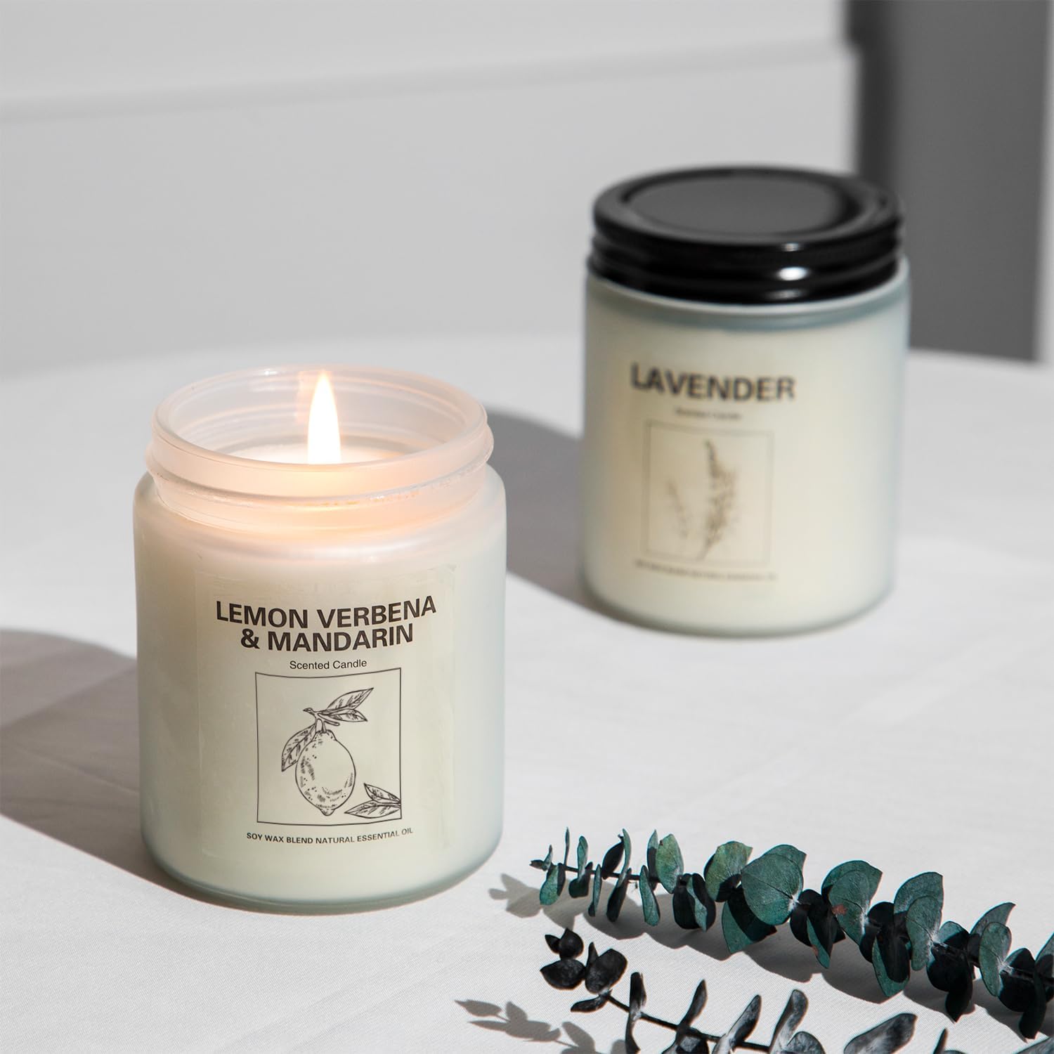 Lavender Aromatherapy Candles 4 Pack with 240 Hours Burn Time