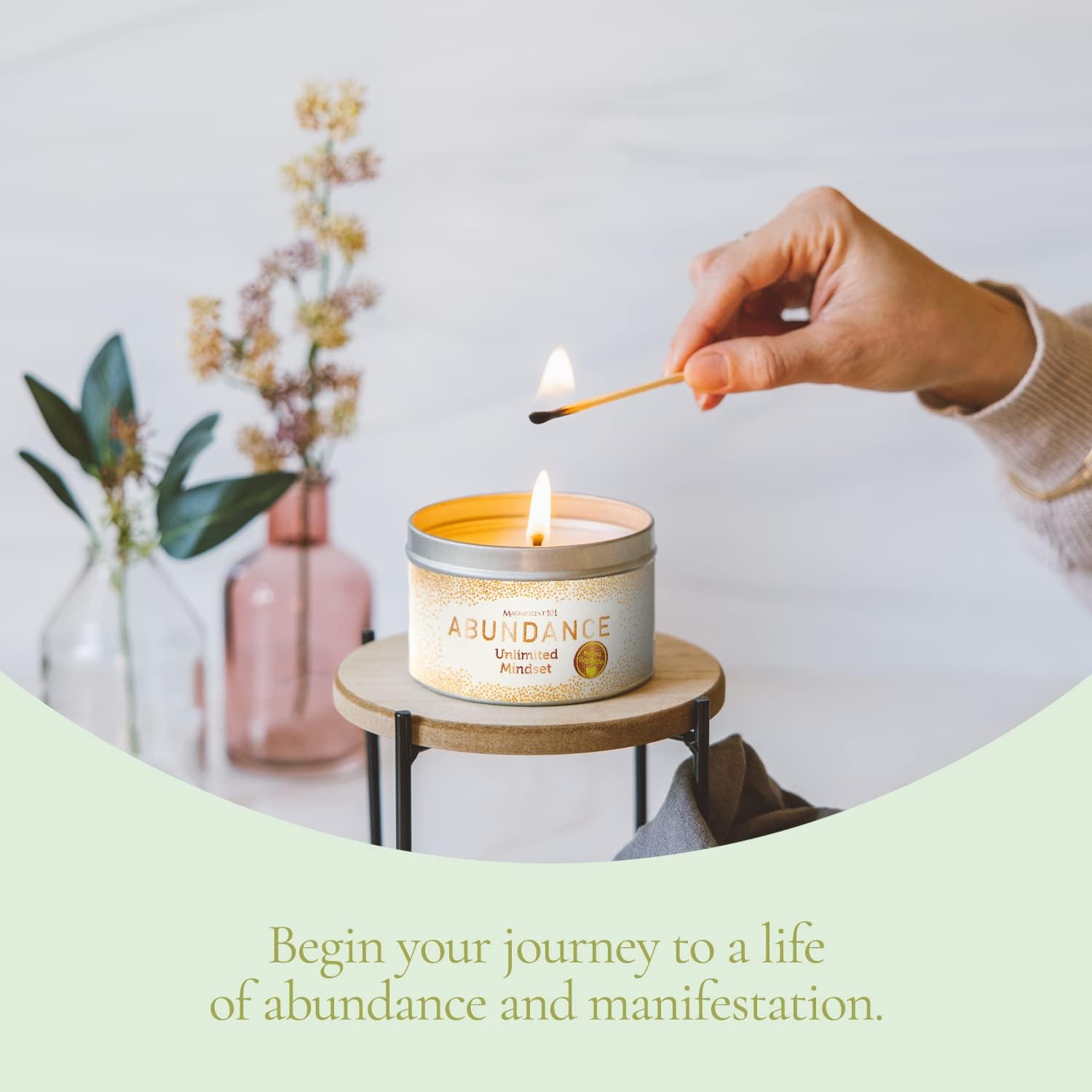 Magnificent 101 Abundance Smudge Candle - 6 Oz Soy Wax