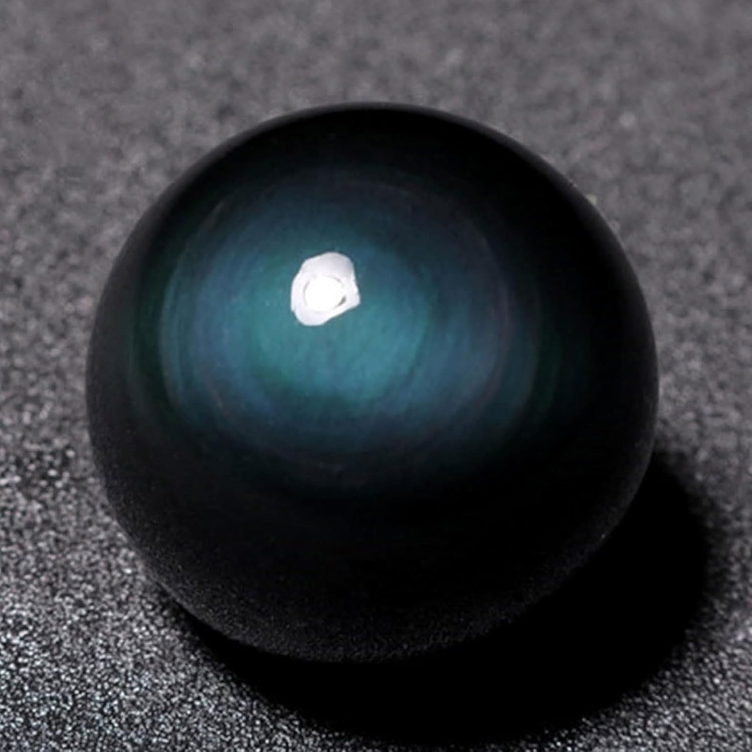 Natural Rainbow Eye Obsidian Crystal Sphere with Stand