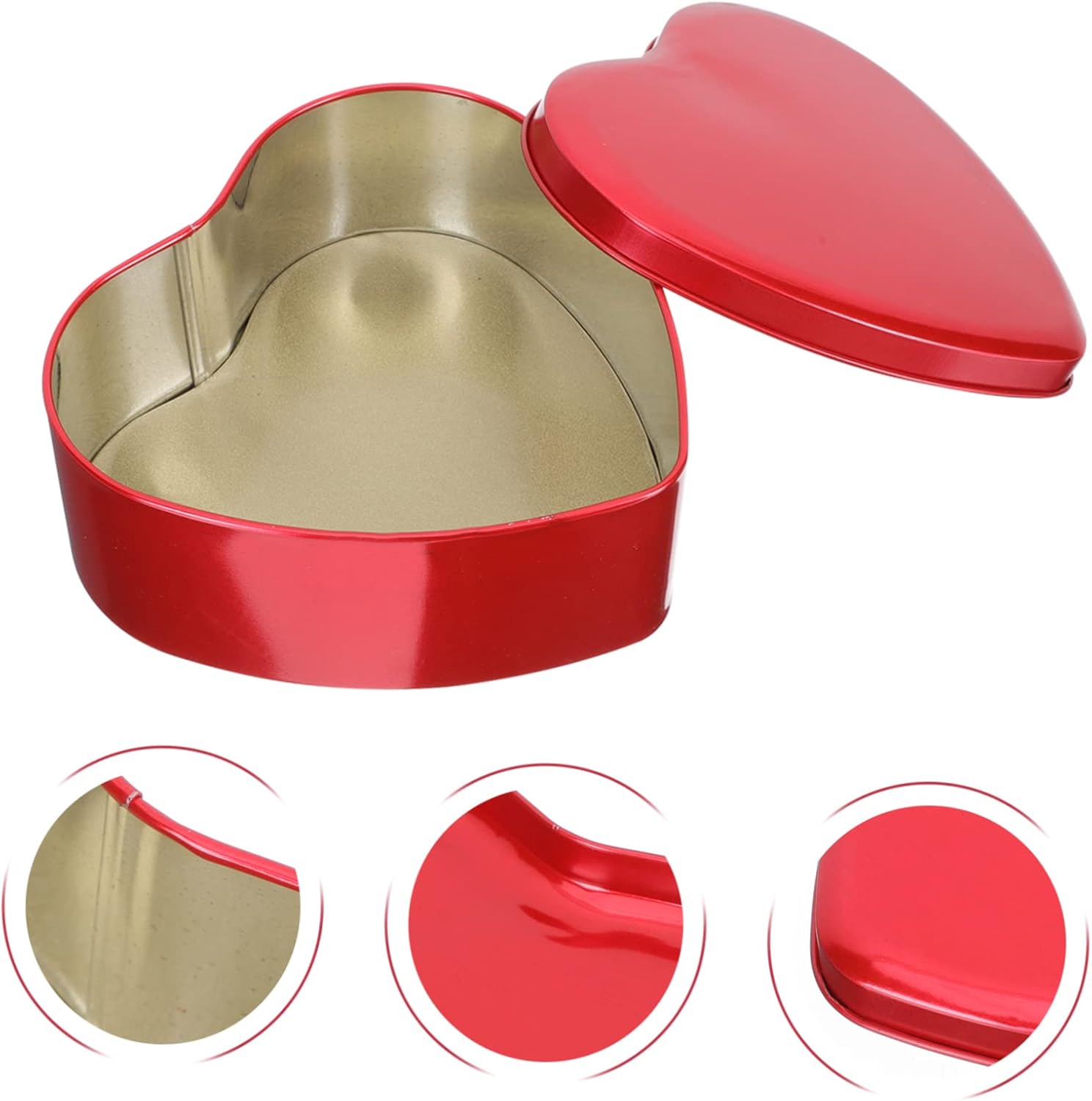 10Pcs Heart Shaped Candy Box Durable Tinplate Storage Container