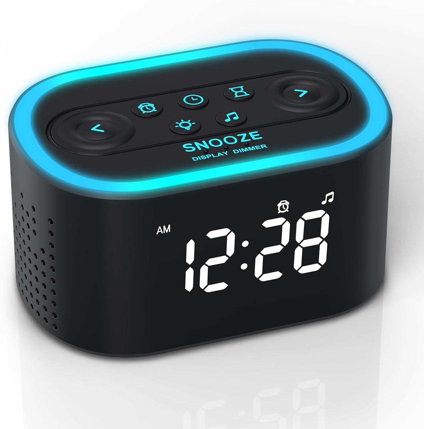 Reacher Digital Alarm Clock with White Noise and Night Light