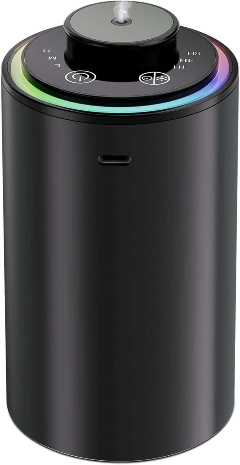 Waterless Essential Oil Diffuser with Light Show and 3 Timer Settings