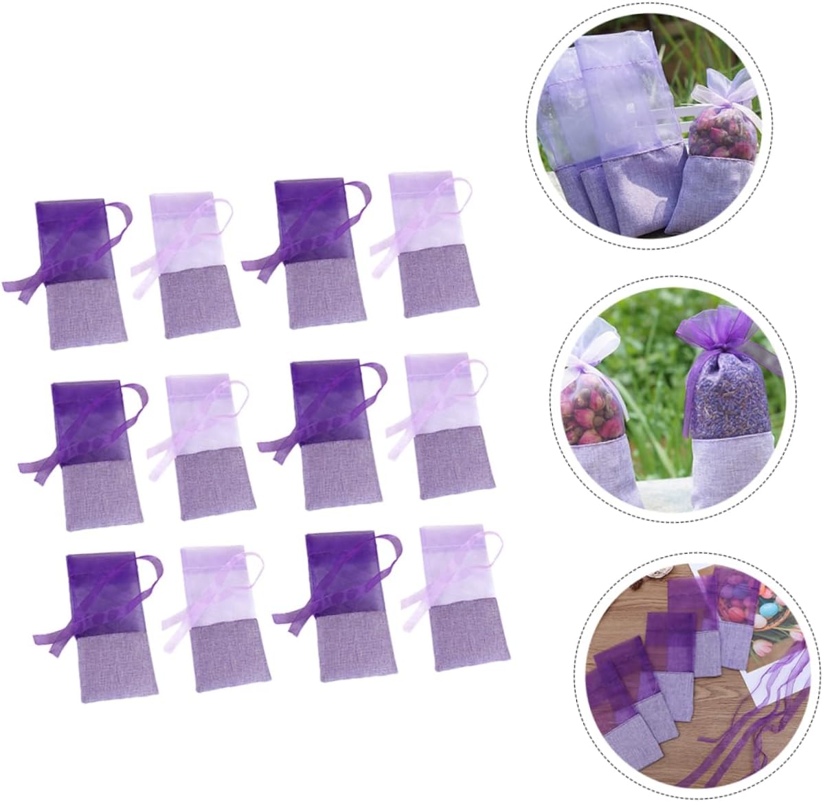 24pcs Lavender Sachets for Freshening Gauze Bags and Events