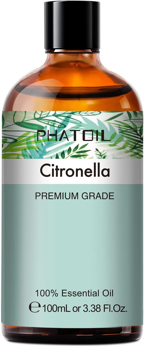 PHATOIL 100ML Citronella Essential Oil for Diffusers and DIY Projects