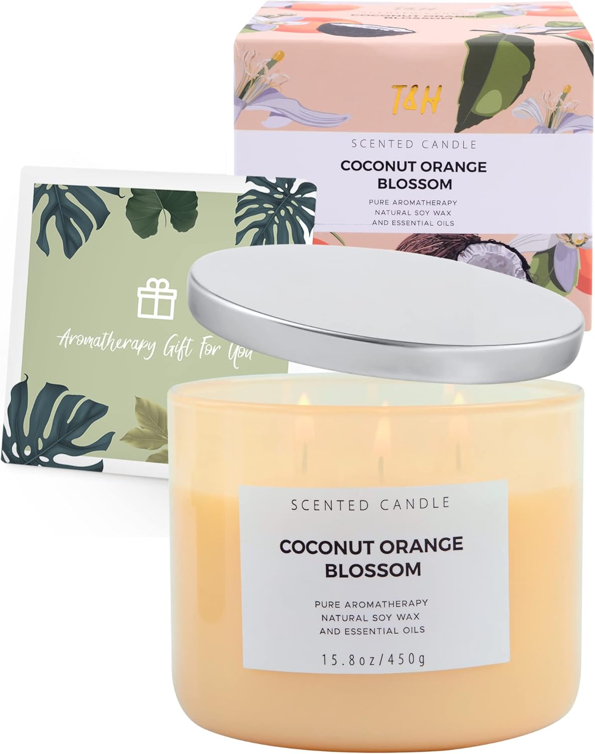 Coconut Orange Blossom 3 Wick Soy Candle