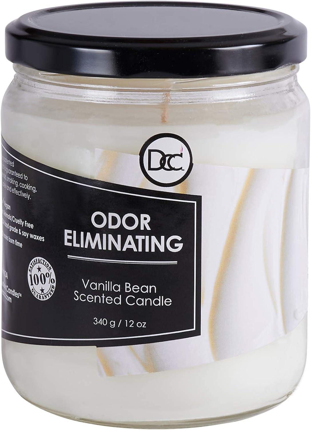 Vanilla Bean Odor Eliminating Candle 12 Ounce