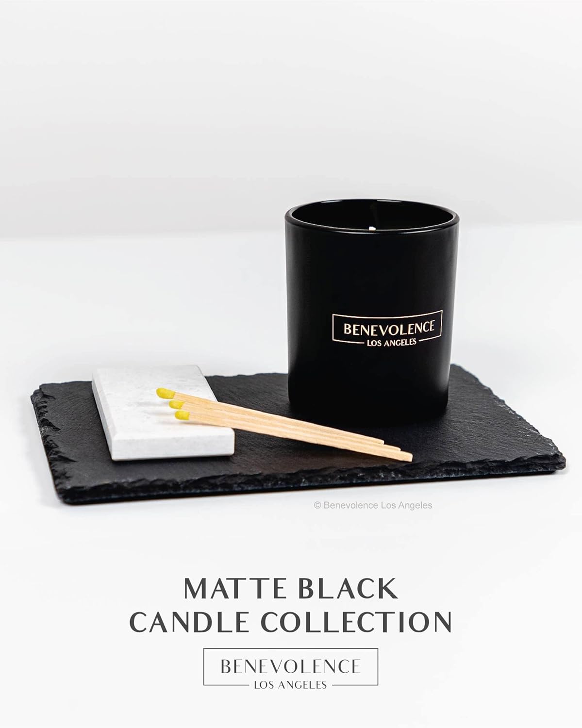 Benevolence LA Jasmine Bergamot Scented Candle Soy Candle 8oz 45 Hour Burn
