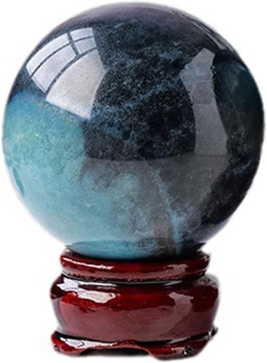 Natural Blue Hydroxyapatite Crystal Sphere Feng Shui Decor