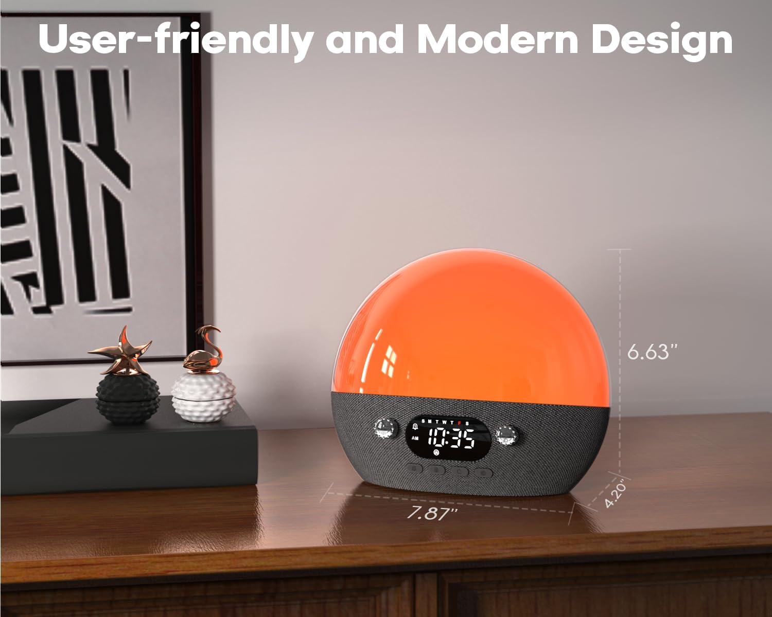 MOMILLA Sunrise Alarm Clock with Bluetooth Speaker