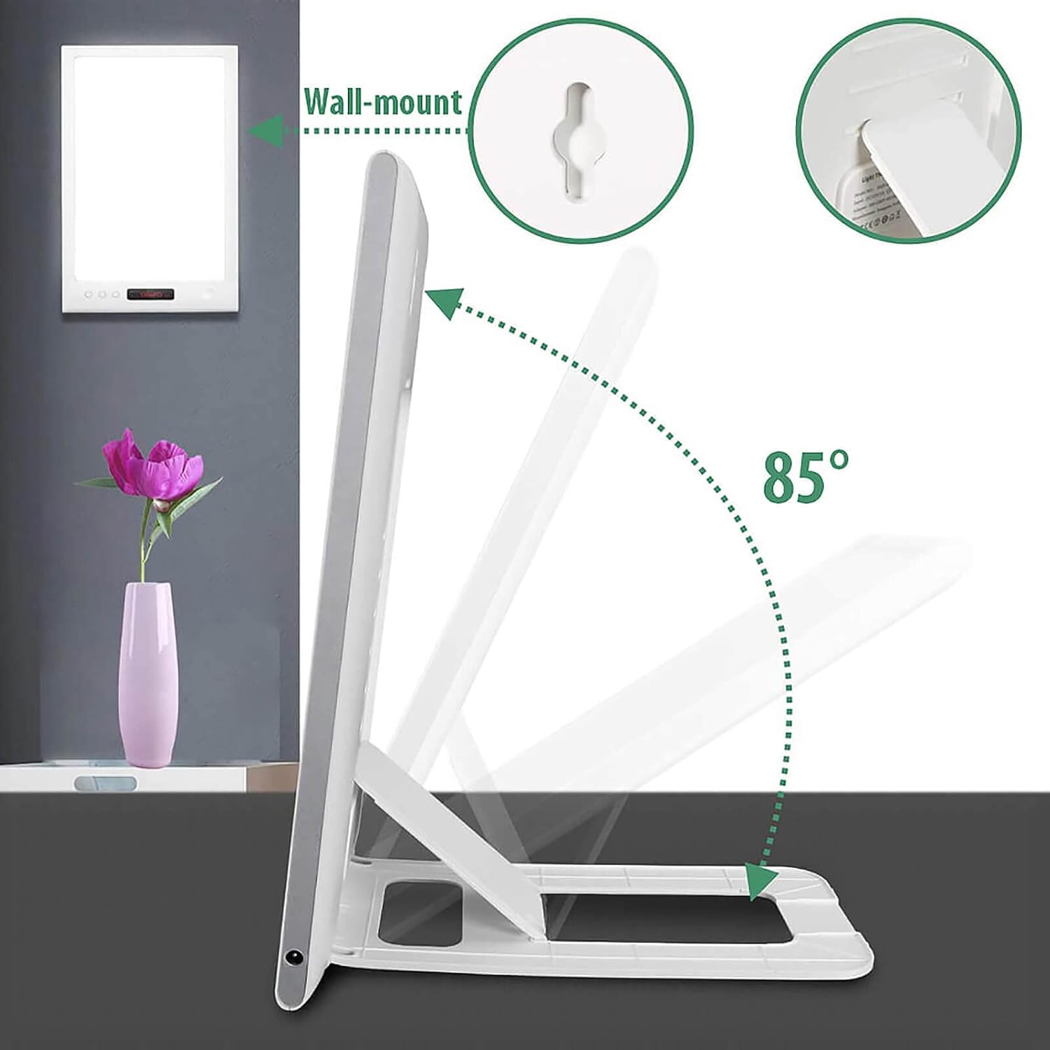 Lukirch Light Therapy Lamp Alarm Clock with Sunrise Sunset Simulation