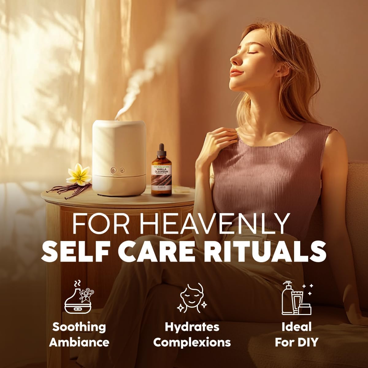 Kukka Vanilla Essential Oil 4 Fl Oz for Diffuser Skin