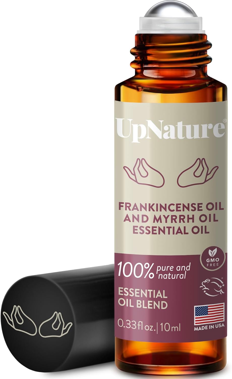 UpNature Frankincense and Myrrh Oil Roll On - Natural Essential Oil for Skin