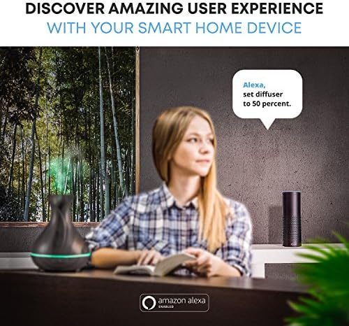 Smart WiFi Essential Oil Diffuser 400ml with Alexa Google Home Voice Control