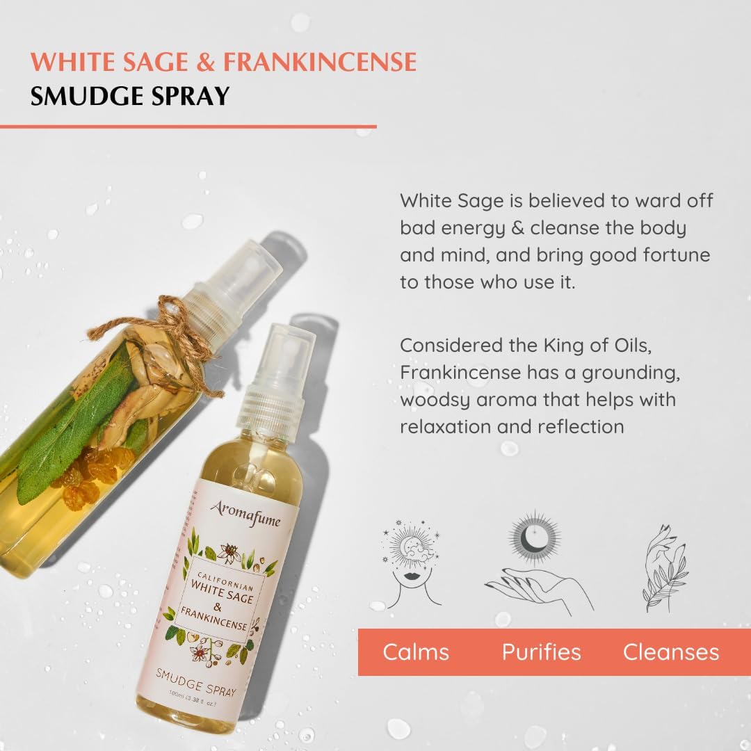 Aromafume White Sage Frankincense Smudge Spray 100ml