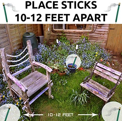 W4W Mosquito Repellent Sticks - Extra Thick 10-12 ft Coverage 3 Pack