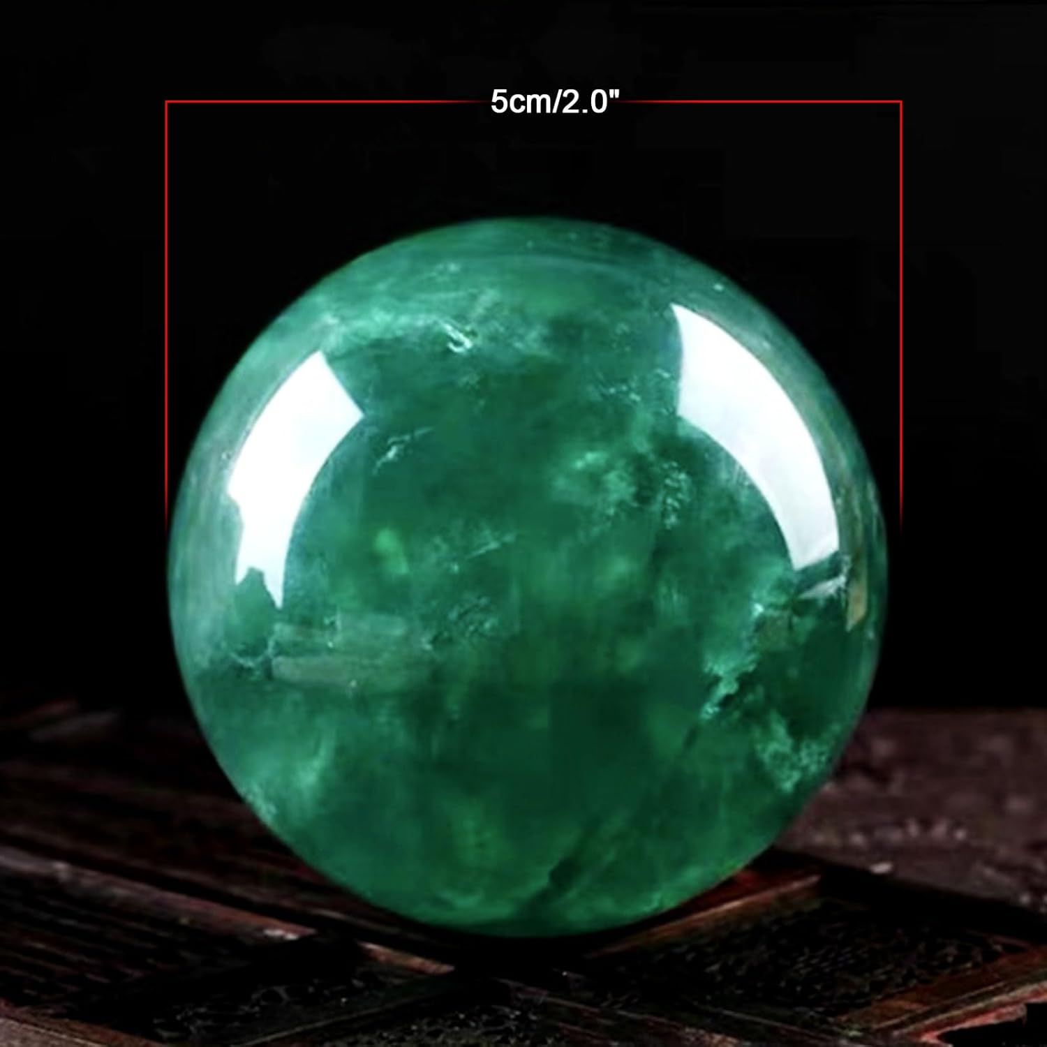Natural Green Fluorite Crystal Sphere with Stand