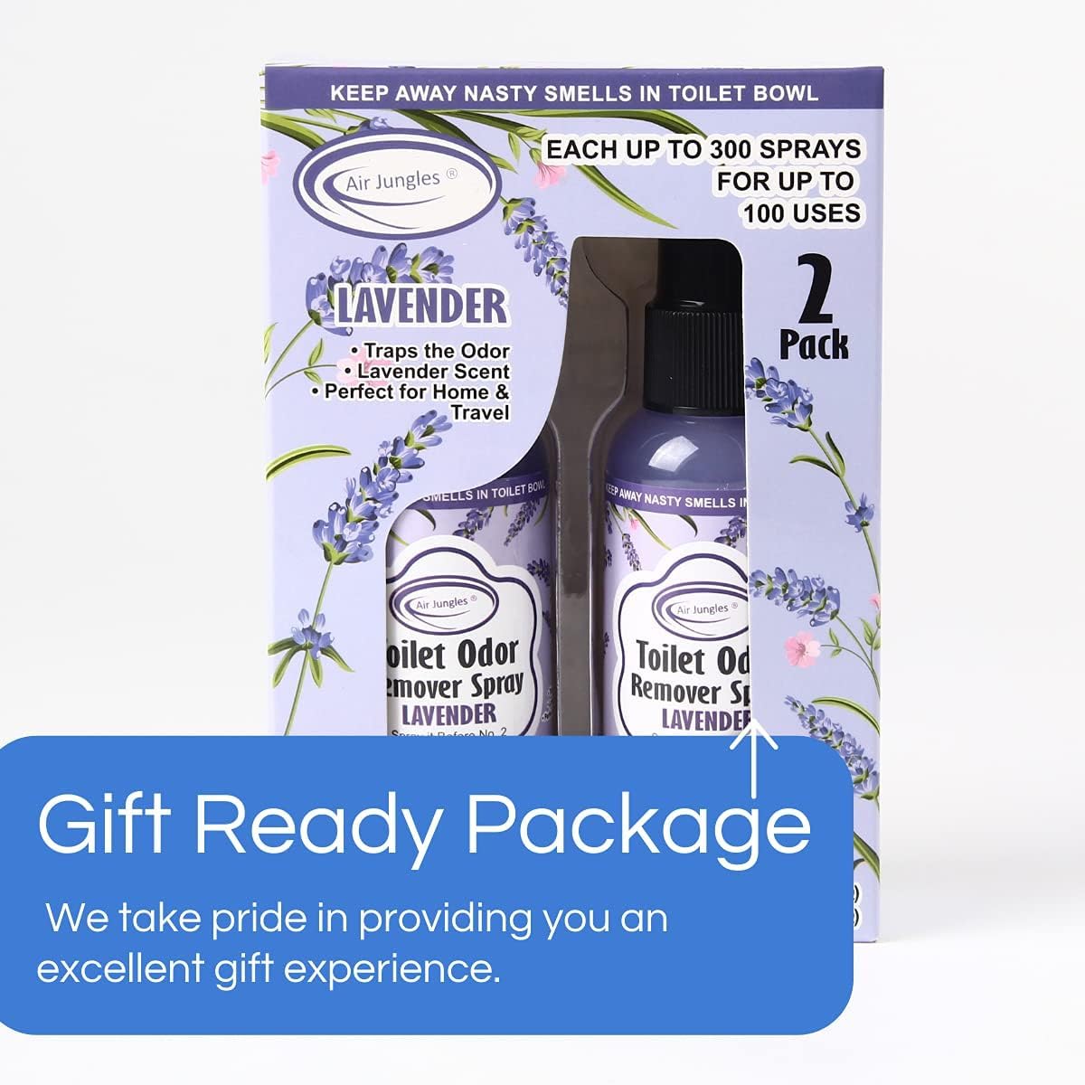 Air Jungles Toilet Odor Eliminator Spray Lavender Scent