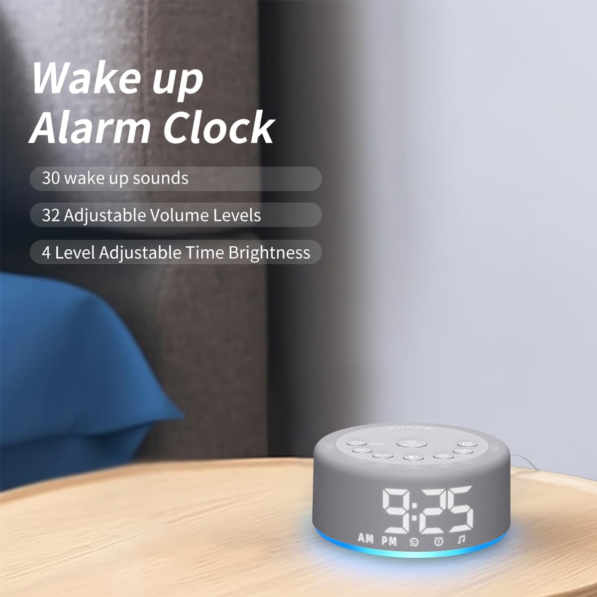 3 in 1 Sound Machine Alarm Clock Night Light