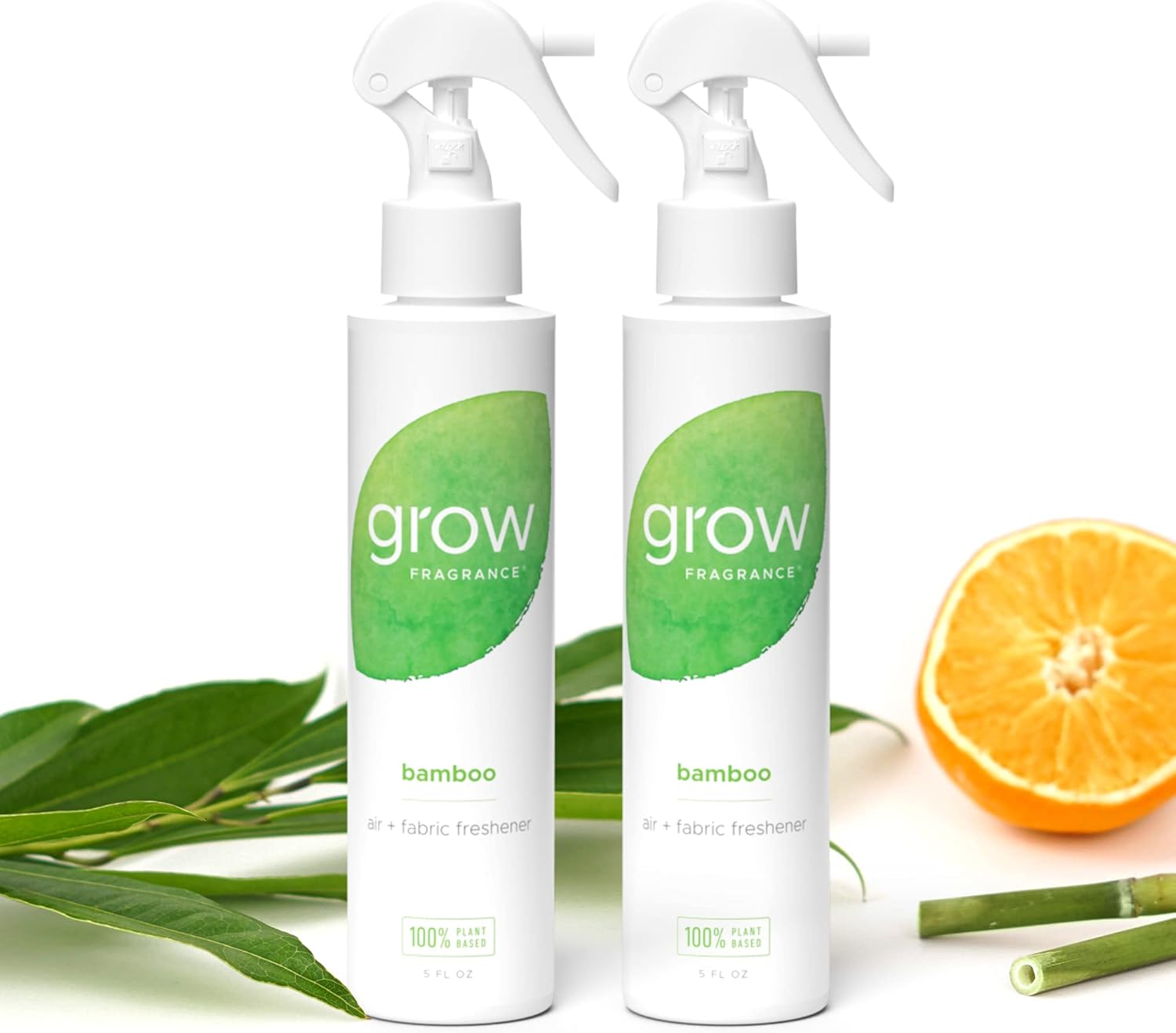Grow Fragrance Scented Fabric Room Air Freshener Spray - 5 oz Bamboo 2-Pack