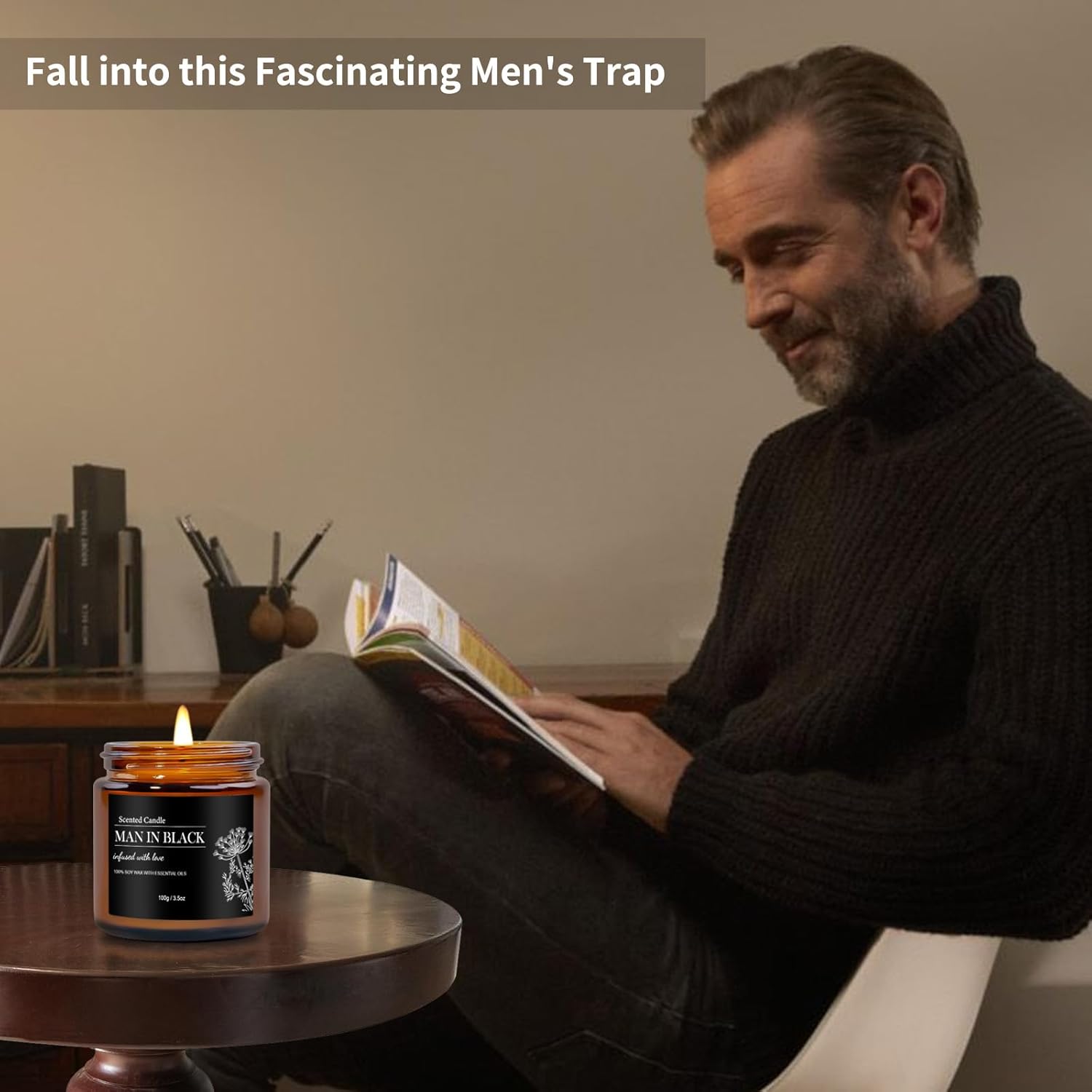 Men Scented Candle Set - 6 Pack Aromatherapy Candles for Home