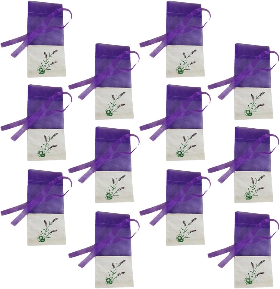 ULTECHNOVO 12pcs Lavender Sachet Bags with Drawstring for Home and Gifts