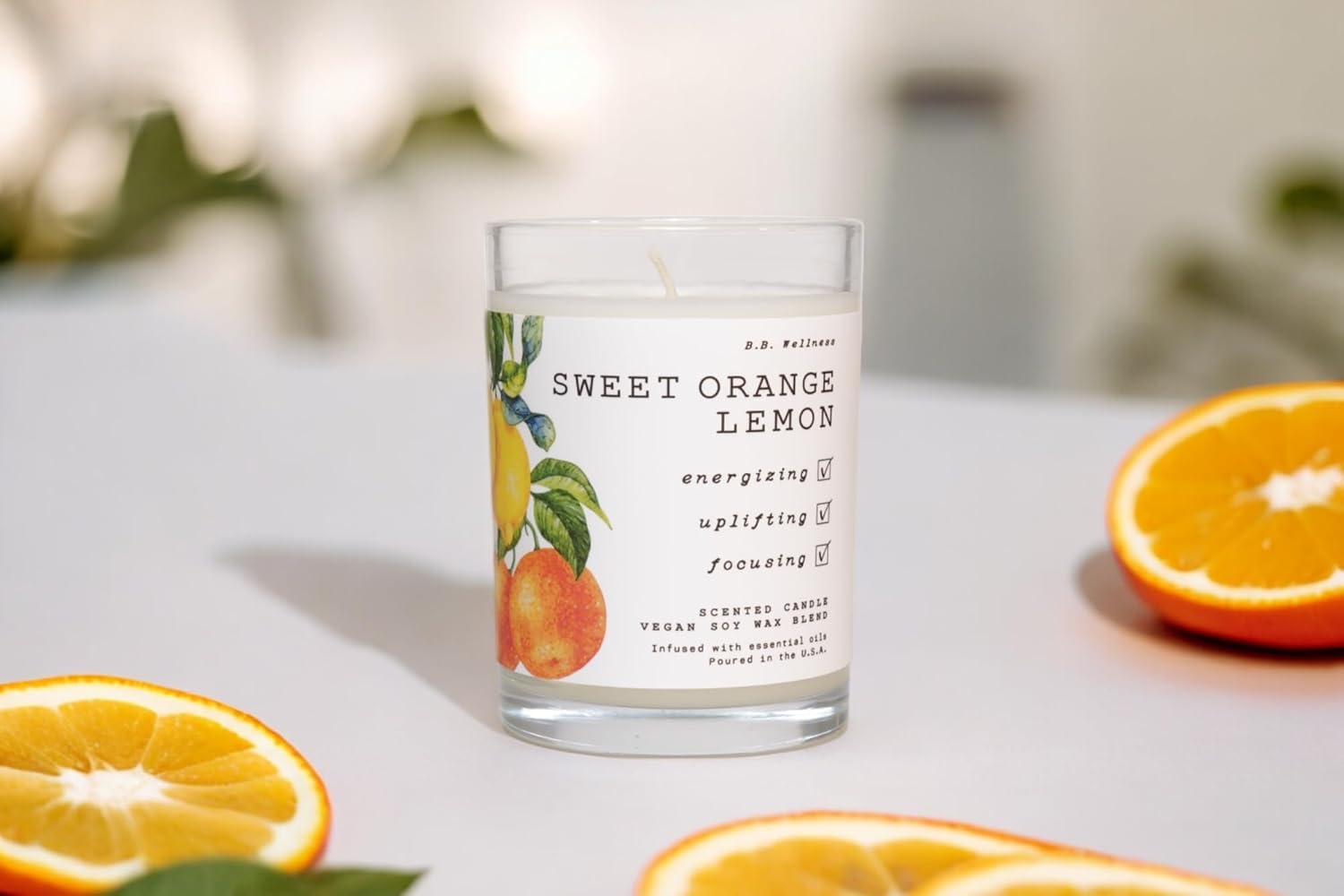 LEOBEN BB Wellness Soy Candle - 9 oz 40 Hours Vegan Eco-Friendly
