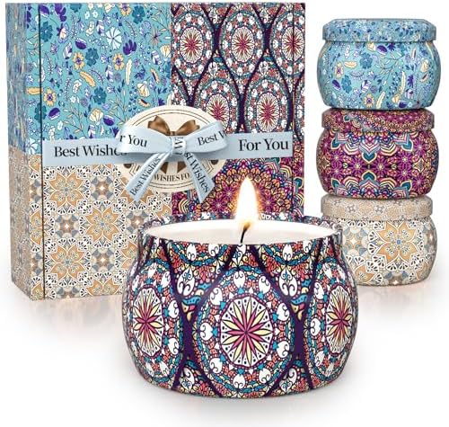 TranquilBliss Scented Candle Set 4 Pack