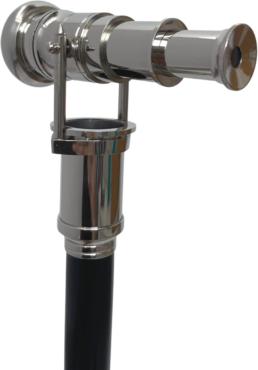 Nautical Wooden Walking Stick with Brass Telescope Handle 38 Inches