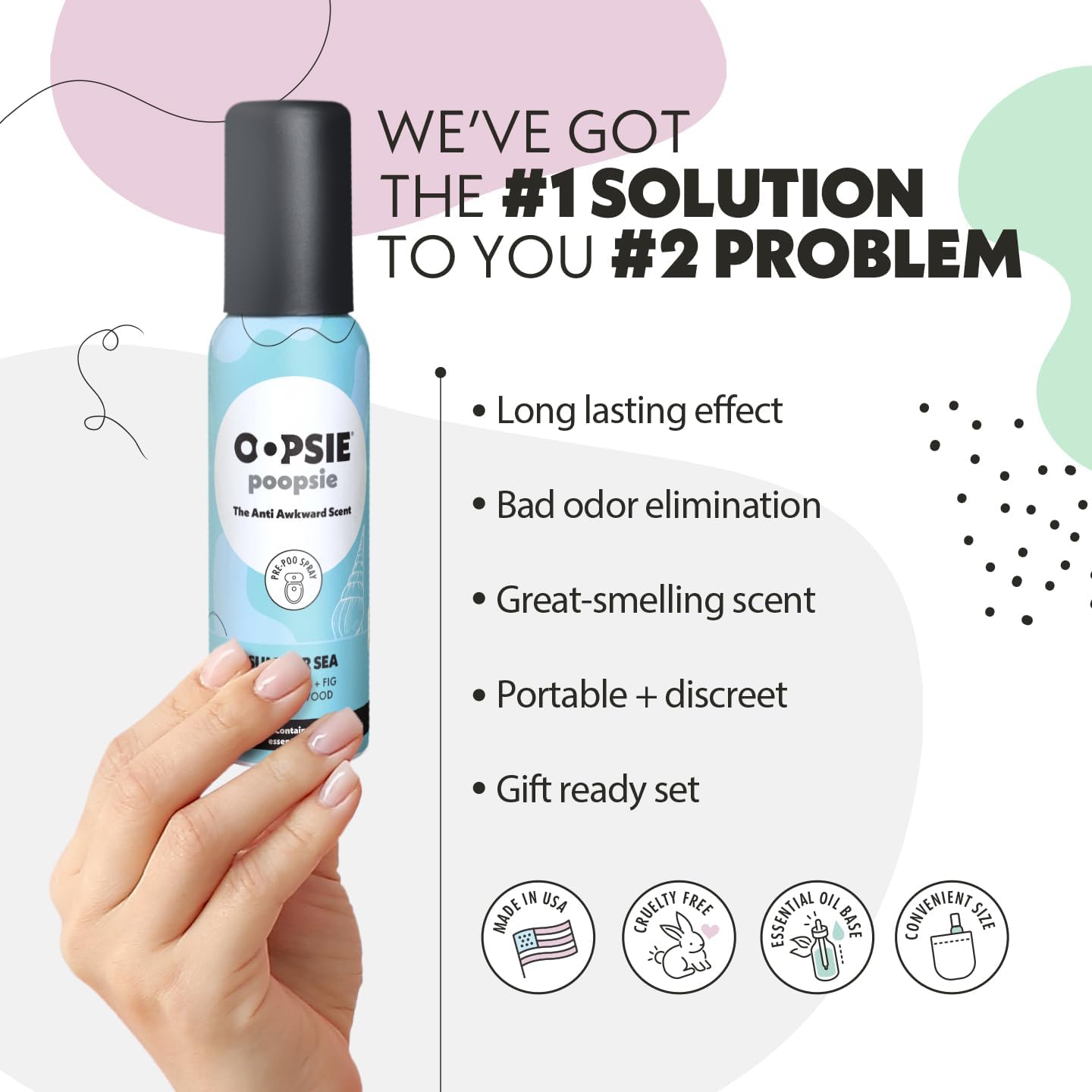Pre Poo Toilet Spray Discreet Portable 2oz 8-Pack