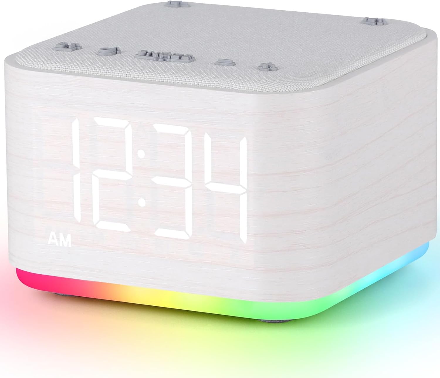 Mojikoo Sound Machine Alarm Clock with Bluetooth and Night Light